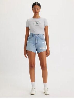 ✨ HIGH WAISTED MOM DISTRESSED DENIM SHORTS 25 ✨